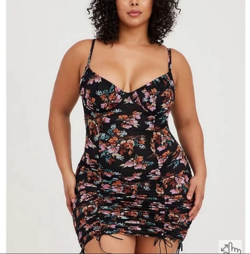 Torrid Floral Mesh Chemise Babydoll Lingerie Plus 5x28